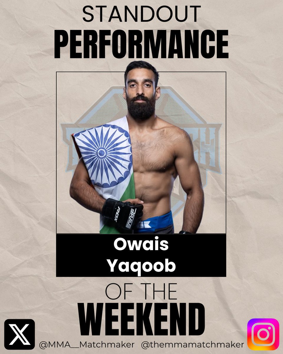 MMA__Matchmaker's tweet photo. 🥊STANDOUT PROSPECT OF THE WEEK🥊
🇮🇳Owais Yaqoob (6-1) - Lightweight
🟢Defeated 🇧🇬Delyan Georgiev (3-0) via 1st round KO at Brave CF 107

If there was one prospect who significantly raised his stock this weekend, it was Owais Yaqoob. The Indian lightweight extended his winning streak with a first-round knockout over previously unbeaten Delyan Georgiev at Brave CF 107, delivering one of the biggest wins of his young career.

With this performance, Yaqoob may have established himself as India's top MMA prospect. That's an important distinction in a country of more than a billion people, where every major promotion is eager to find the next breakout star. Unlike many Indian fighters who have historically lacked access to elite coaching and training environments, Yaqoob is already developing under two of the sport's most respected figures, Khabib Nurmagomedov and Javier Mendez. Training alongside world-class athletes at one of MMA's premier gyms gives him a foundation that few Indian prospects have enjoyed.

The victory itself was just as impressive as the result. Georgiev entered the bout undefeated as a professional and carried a stellar 17-1 amateur record that included victories over respected prospects such as Eduard Kexel, Heecher Sosa, Ali Wasuk, and Kiru Sahota. Fighting in front of his home crowd in Bulgaria, Georgiev never found his rhythm as Yaqoob controlled the opening round before ending the fight with a clean right hand. While the stoppage may have come a touch early, Yaqoob was clearly dictating the action and looked well on his way to a convincing victory.

Now riding three consecutive finishes against increasingly difficult opposition, Yaqoob's trajectory is pointing firmly upward. At 28 years old, he'll need to keep that momentum going if he wants to reach the sport's biggest stage, but the pieces are already in place. With elite coaching, a strong platform in Brave CF, and the potential to become the face of Indian MMA internationally, Yaqoob is quickly becoming a prospect worth following.

#MMA #BraveCF107 #UFC
