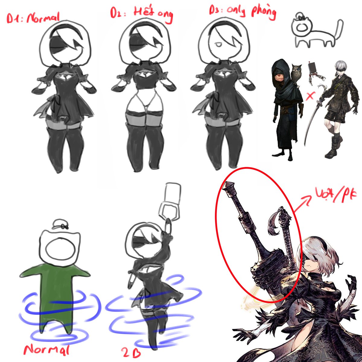 maru_kamui's tweet photo. Trong trường hợp Melly cast 2B (vì tôi thích thế) https://t.co/5OCIiNpy8n