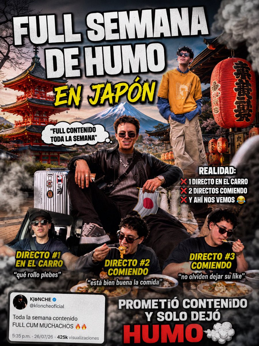 Leonardo_fes1's tweet photo. Full semana de humo en Japón 
Directos comiendo y carro https://t.co/fb8W9vpJ9n