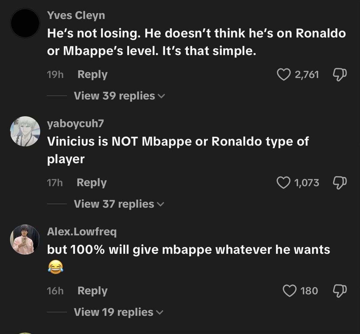 imzispoms's tweet photo. the gap in modern perception of Vini and Mbappe is so wide. 

World Cup superteam tax is the biggest PR buff in this sport https://t.co/KuKFX11g5X