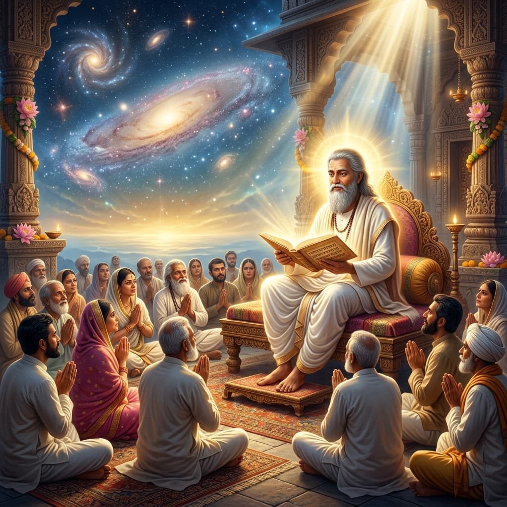 SAnewsMP's tweet photo. *Thread 5️⃣* वेद और गीता यह भी स्पष्ट करते हैं कि पूर्ण परमात्मा साकार है, समर्थ है और अपने प्रिय भक्तों के कल्याण के लिए स्वयं प्रकट होकर तत्वज्ञान प्रदान करता है।
#VedicKnowledge #SupremeGod #SpiritualTruth #BhaktiMarg #SANewsMP https://t.co/FnNUO9E232