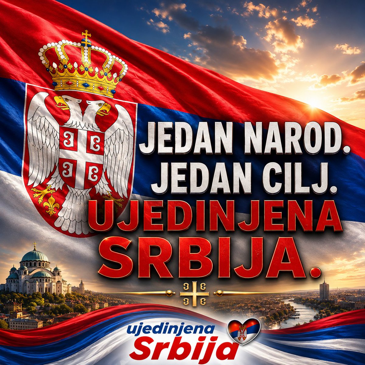 Zvezdaa25's tweet photo. Jedan narod, jedan cilj – jaka, stabilna i uspešna Srbija. Kada smo ujedinjeni, nema prepreke koju ne možemo da savladamo. 🇷🇸 https://t.co/G1OdvCReXJ