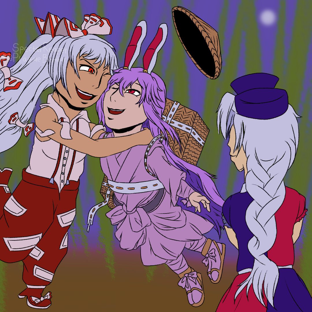 PlagueBomber's tweet photo. Reisen gets huggies (most of the time)

#Touhou #8月2日は優曇華の日 https://t.co/lcxGExmsF6