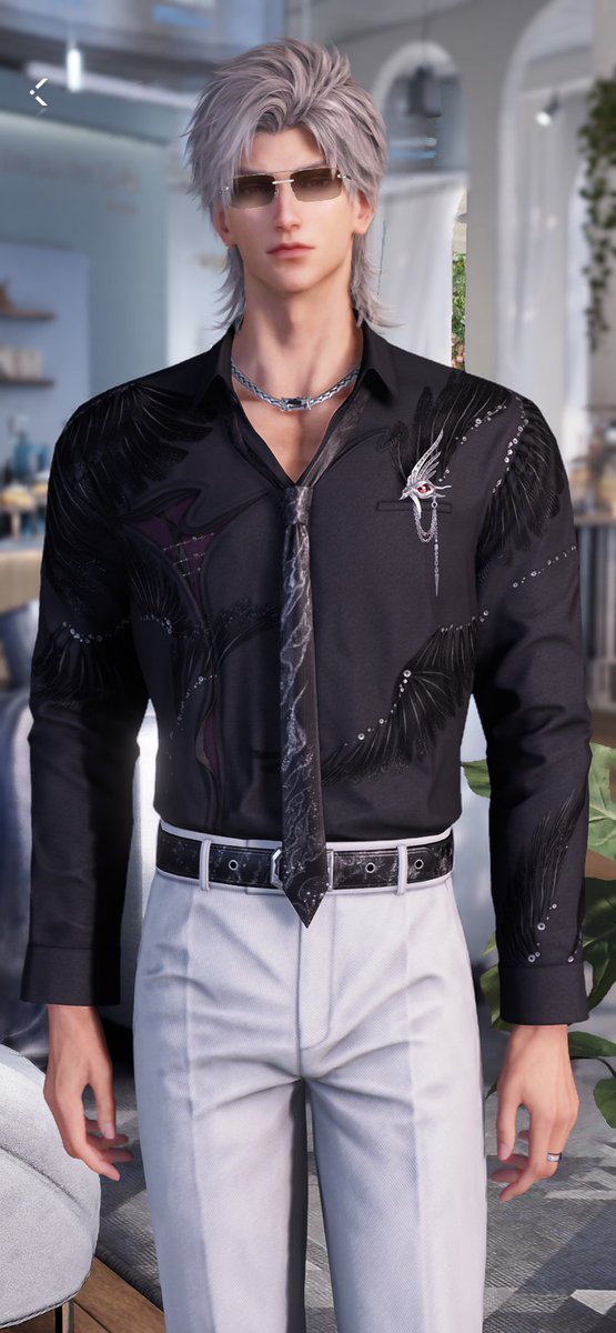 lunalily1111's tweet photo. One day, I opened the game and saw Sylus dressed like this… and this was all I could think of. 😂... https://t.co/iJuc38SKUv