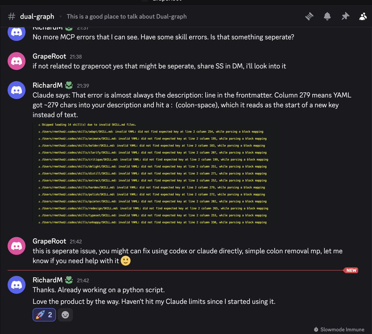 krishnakantdev's tweet photo. Just got this today, a dev hasn't hit the limit since he installed the product! 

Made my day :) @graperootdev https://t.co/8R8lDygQTN