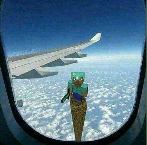 MinecraftMeme16's tweet photo. Bro reached build limit. https://t.co/sP960gHnJQ