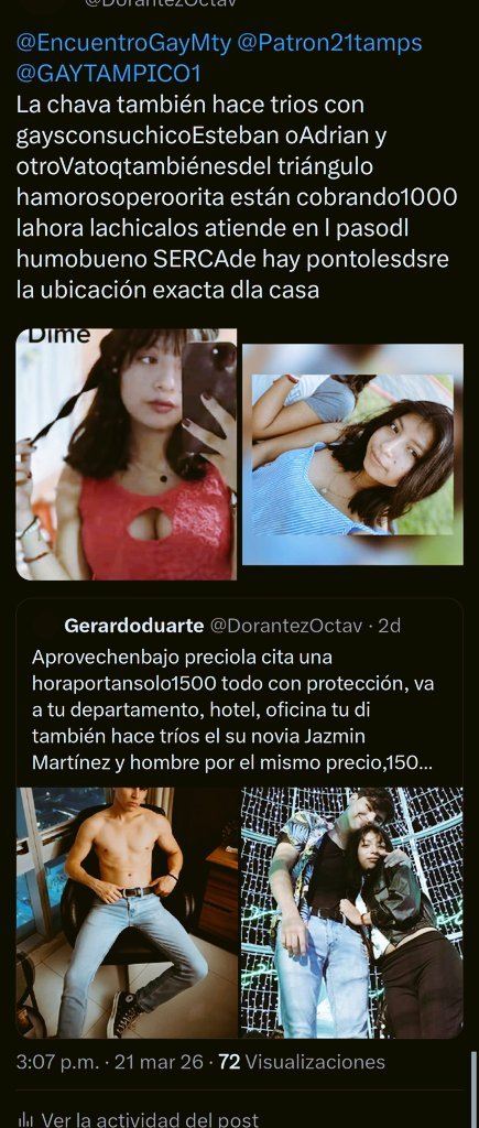 AndrezMedrxg's tweet photo. @HdzJoaquin41477 Están recomendando está pareja es de por hay el vato dicen q calza grande y que coje rico se renta https://t.co/4h86X1A1pD