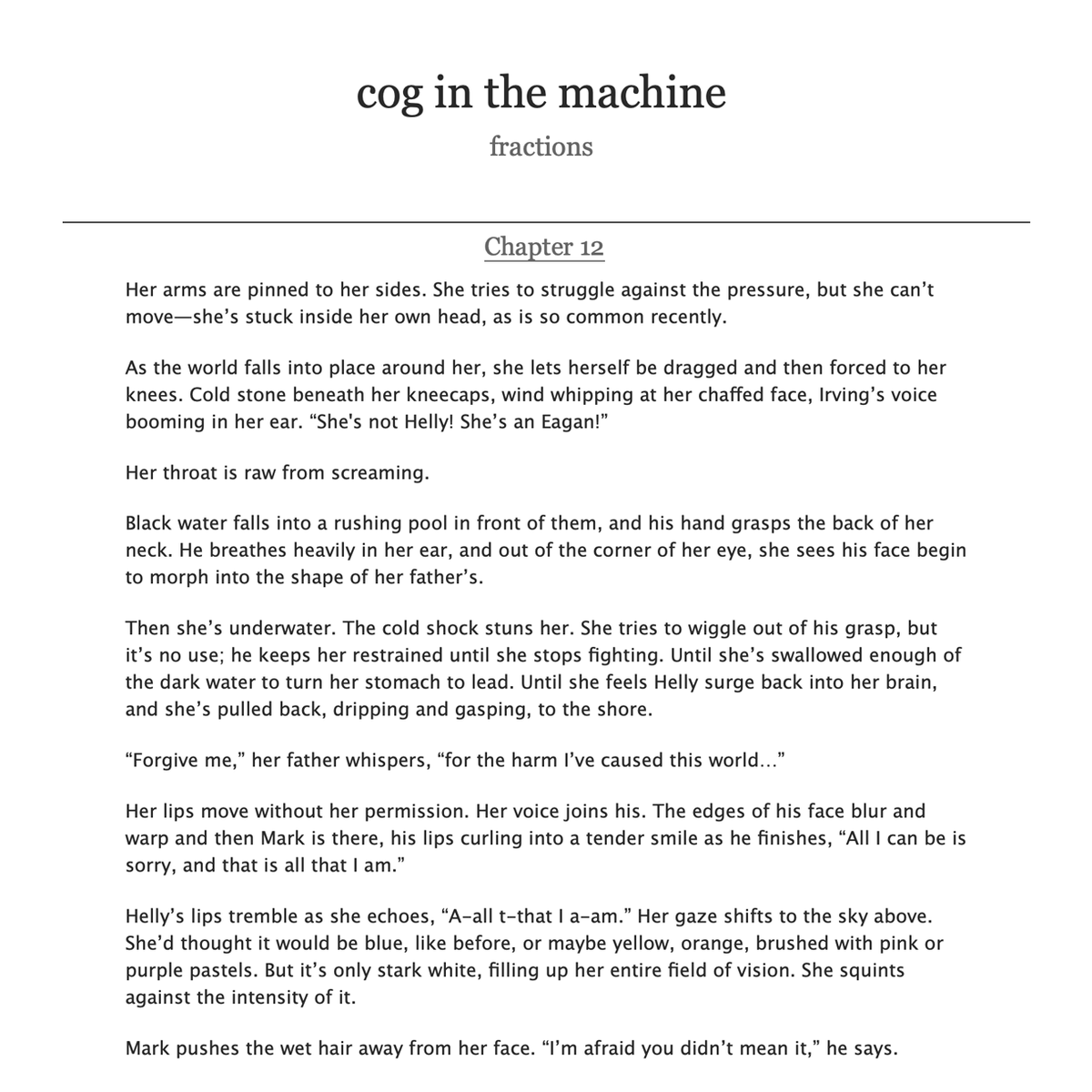 FractionsWrites's tweet photo. Happy Cogust!⚙️Cog in the Machine is back. In this chapter, someone finally responds through the severed floor speaker, and Helena (or is it Helly?) comes face to face with someone she's (never?) met before.

https://t.co/S22xrrWtWd https://t.co/5s3xeCqW57
