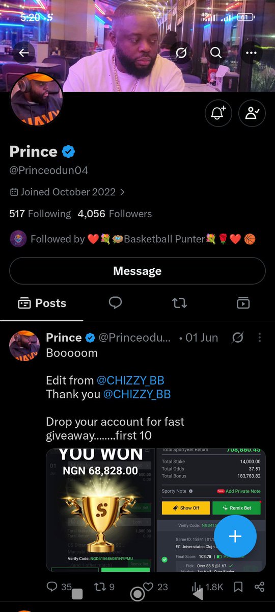 Dweirdhuman's tweet photo. @Basketballpunt3 @Princeodun04 Opay 
9048454551 https://t.co/NnhAbUKRpD