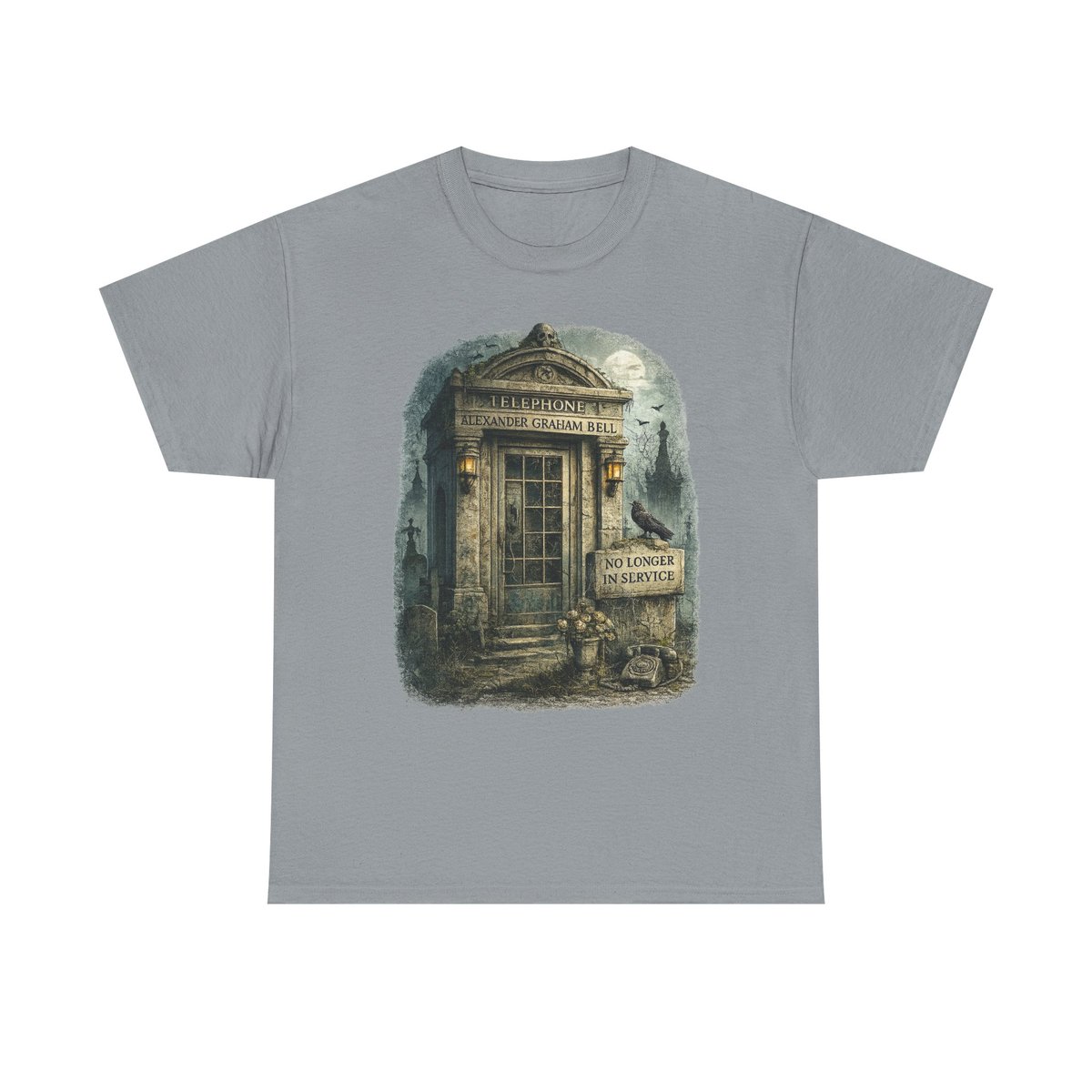 Dizgraceland's tweet photo. Alexander Graham Bell (inventor of the telephone) died on this day in 1922. #AlexanderGrahamBell
Give him a call! #DizgracelandDizigns #NetArt #GraphicTee
https://t.co/h1jeVii2ZW
#Telephone #PhoneBooth #Mausoleum https://t.co/h0xO2rXLgI