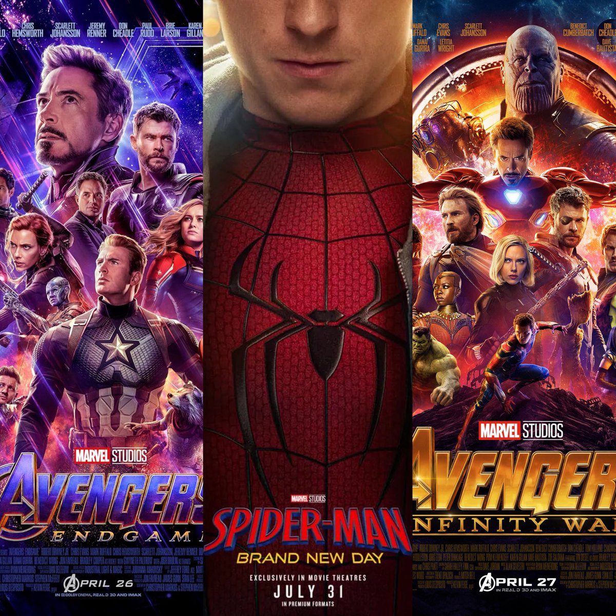 St5NewzAr's tweet photo. 🚨 الان يحتل «سبايدرمان: براندي نيو داي» المركز الثاني ضمن اكبر 3 افتتاحات نهاية اسبوع على الاطلاق عالميًا! 🕷️🔥

🥇 ‘Avengers: Endgame’ $1.2B
🥈 ‘Spider-Man: Brand New Day’ $927M
🥉 ‘Avengers: Infinity War’ $640M https://t.co/VPGOwK2UsG