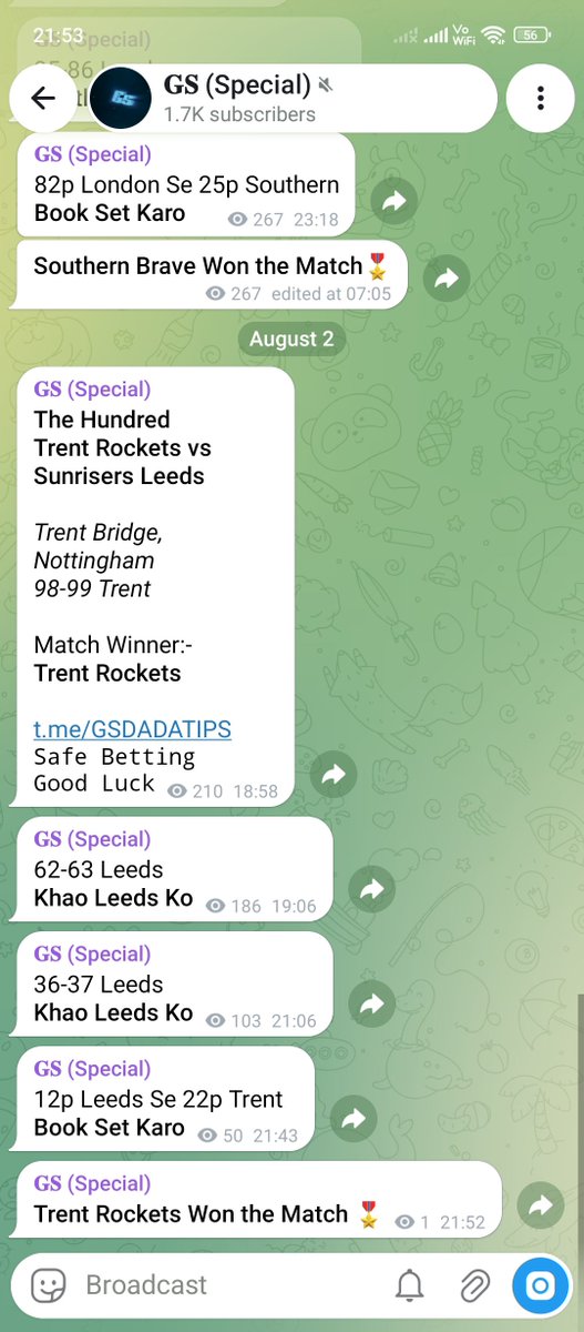 gsdadatips's tweet photo. #TRvSRL #TRvsSRL #SRLvTR #SRLvsTR #TrentRockets #SunrisersLeeds
#TR #SRL
#TheHundred #The100 #T20 #TheHundred6 #TheHundred2026 #ThrHundredBet #TheHundredBetting #TheHundredJackpot #TheHundredfixing #TheHundredgambling #Jackpot #Tipster
#IPL #MLC #BPL #T20Blast #CPL #BBL #LPL https://t.co/x0dh2CxK5a