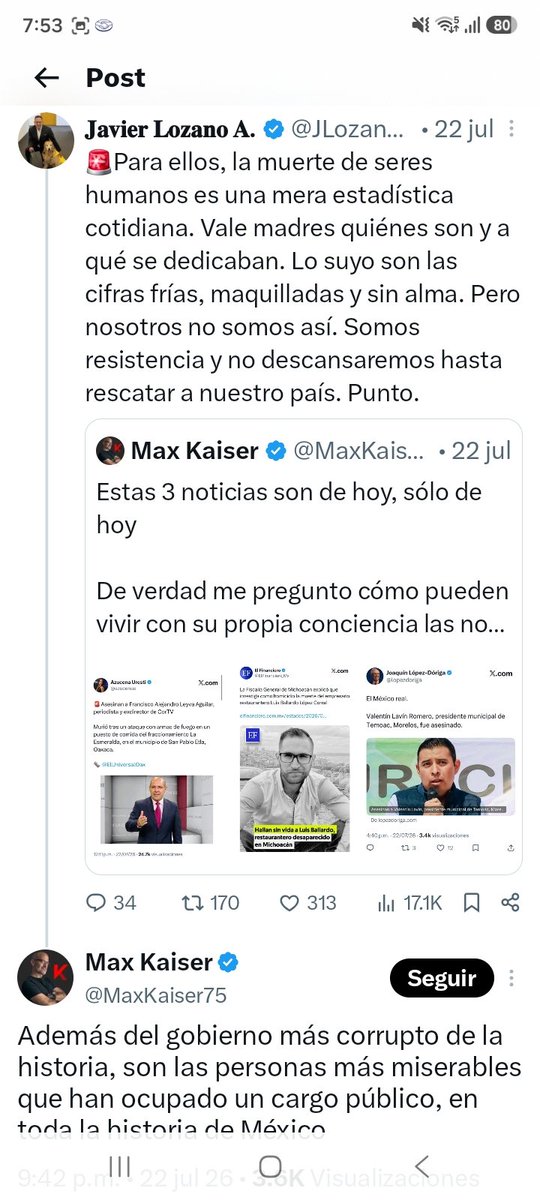 AlbertoDin84757's tweet photo. Vean a los sinvergüenzas calderonistas de @MaxKaiser75 y el saco de pus @JLozanoA decirse en "resistencia"para recuperar la república del "mal" gobierno
¿Que no recuerdan qué ellos fueron cómplices del genocidą @FelipeCalderon y Genarco García Luna?
Cínicos,deberían estar pręsos! https://t.co/qpjS8FqiZe