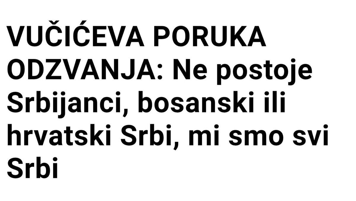 MitarS33252's tweet photo. Kad Vučić kaže da smo svi Srbi, to je poruka koja vraća kičmu narodu, jer samo kad smo jedinstveni, možemo da sačuvamo i državu i obraz. Nema podela, nema etiketa, jedan narod, jedna briga. https://t.co/uU0y1SrdZB
