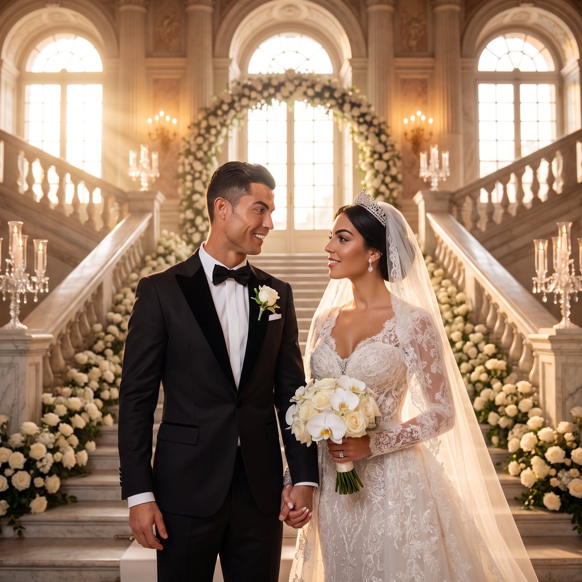 ELSportsAI's tweet photo. Love, loyalty &amp; legacy ❤️✨ — Cristiano Ronaldo &amp; Georgina Rodríguez

#Ronaldo #Georgina #PowerCouple #LoveGoals #ELSportsAI https://t.co/HGel2a5Zm2