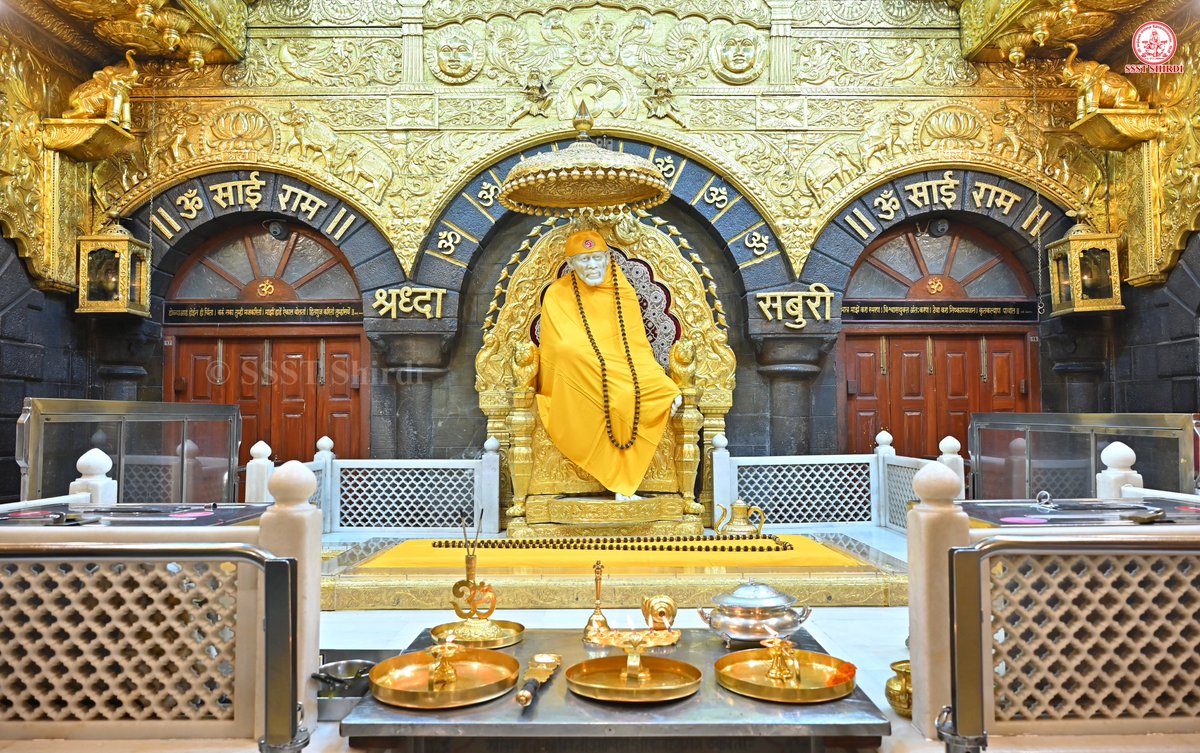SSSTShirdi's tweet photo. *!! ॐ साई राम !!*
*श्री साईबाबा संस्थान विश्वस्त व्यवस्था,शिर्डी*
*!! ॐ Sai Ram !!*
*Shri Saibaba Sansthan Trust, Shirdi*
≈≈≈≈≈≈≈≈≈≈≈≈≈≈≈≈≈ 
*आरती :- शेजारती*
*रविवार ०२ ऑगस्ट २०२६*  
*Aarti :Shejarti*
*Sunday 02 August 2026* https://t.co/H0kQVtDVBa