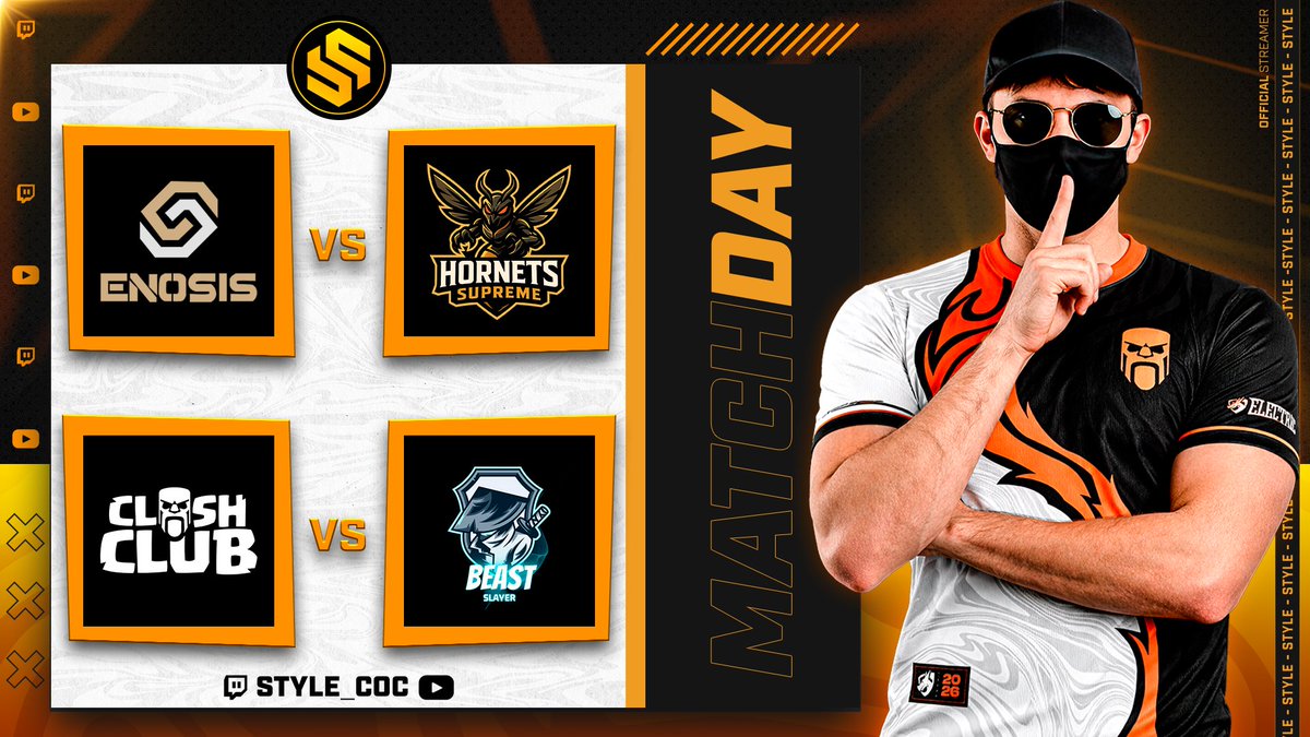 Style_coc's tweet photo. 🥳 LIVEEEEEEEEE!

Estamos en directo gente! Doble guerra Top de Domingo! 💪

🏆 Vane Cup - Ronda 5 Lower Bracket

✅ Enosis Esports 🆚 Hornets Supreme
✅ Clash Club 🆚 Beast Slayer

TODO el MUNDO para DENTRO! ❤️

🟣 https://t.co/1tsBS7OeVq
🔴 https://t.co/2v2EiciRIU https://t.co/ms2MenUCcF