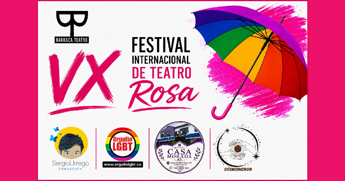 GuiaGayCo's tweet photo. 🎭🌈 Ya está disponible la programación del XV Festival Internacional de Teatro Rosa.

Del 6 al 30 de agosto, Bogotá celebra la diversidad con teatro, cabaret, literatura, cine y más.

👉 https://t.co/TCevjzAlNs

#TeatroRosa #Bogota #LGBTIQ #GuiaGayco https://t.co/610Wd2ARdr
