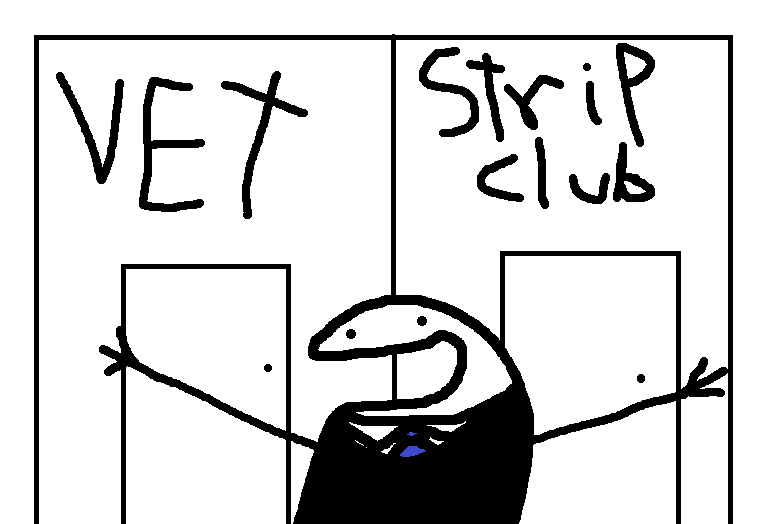 SocksAgency's tweet photo. Come on down to the newly opened veterinary clinic slash strip club! https://t.co/W44F5oQs7H