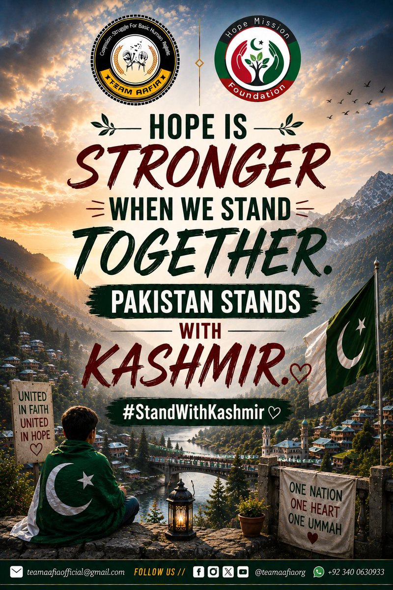WardaMubeen08's tweet photo. Kashmir will always remain close to our hearts.
#StandWithKashmir 
Save Kashmir
Team Aafia | Hope Mission
@TeamAafiaOrg_ @HopeMissionPK https://t.co/pvIjSsSeyQ