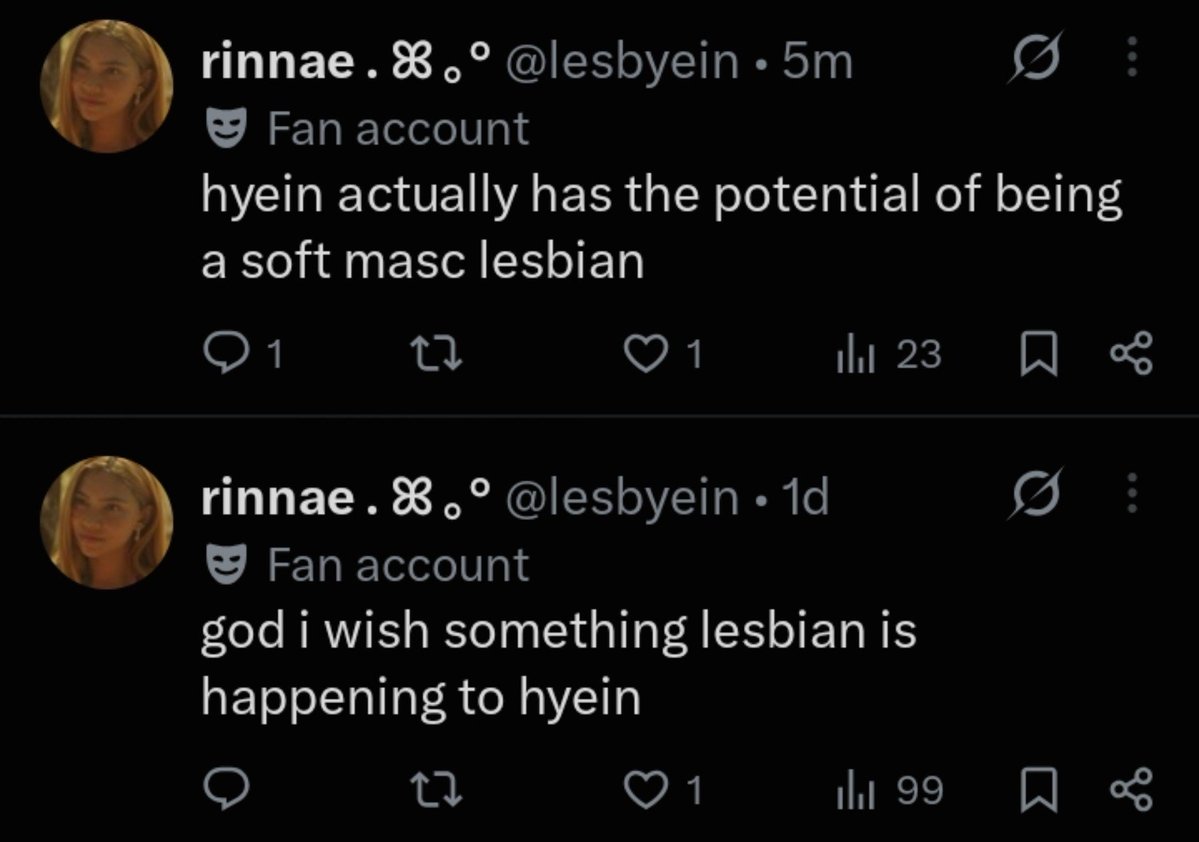 lesbyein's tweet photo. why do this bitch kept thinking of hyein being a lesbian get a damn grip ho https://t.co/e6i3w5uDcp