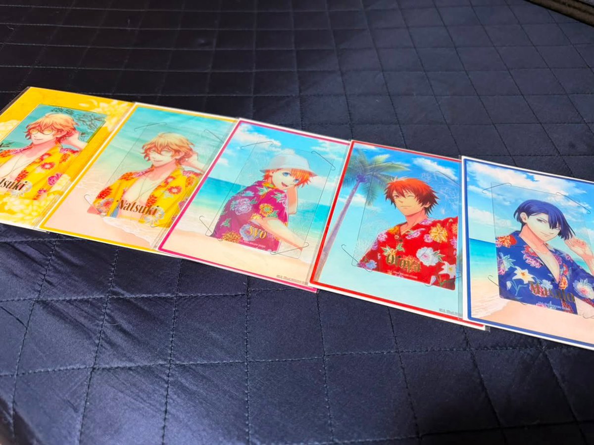 yskms1967's tweet photo. 緩募 郵送のみ☝️

【交換】うたプリ Summer Bloom アロハ
シャニスト ビジュカ Zoff

譲→音也 真斗 那月(スペシャル含む) 翔

求 →セシル

こちら3年前にシャニストで発売されていたものとなります。
もしまだお手元にある方がいましたらごけんとうくださいませ‼️ https://t.co/qqmXSK96wc