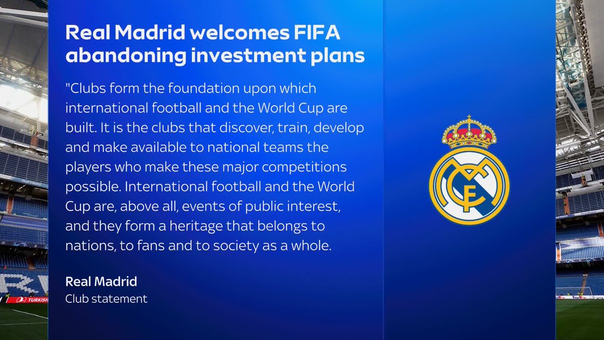 레알 마드리드, FIFA 회장 계획 반대 단체에 감사