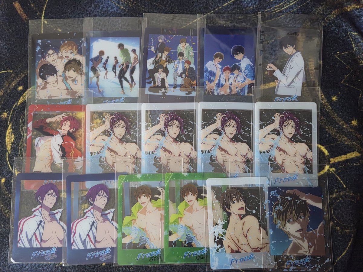 ne_ez14's tweet photo. 【交換・譲渡】Free! オケコン 2026 クリアカード クリカ

譲)遙、真琴、渚、怜、凛、郁弥、旭、夏也、尚
※ノーマルのみ

求)定価+送料
オーロラ遙or郁弥がいるもの(ノーマルは求めておりません)

画像①枚目ご希望の方は画像②枚目上段＞なくなり次第下段から同数お引き取りください。

→ https://t.co/YYVMHVzBAC