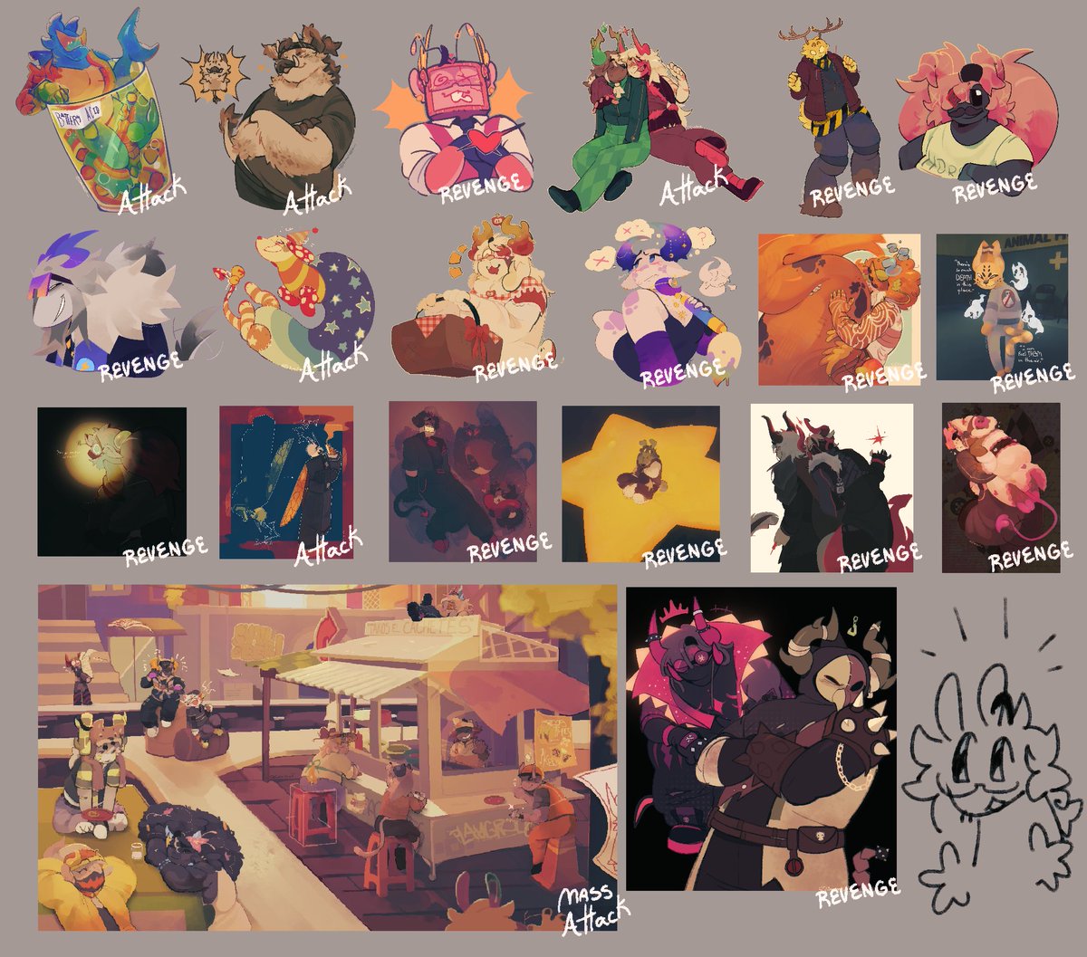th_flopps_'s tweet photo. I promised to do 20 attacks this year, and I am a man of my word 🫡🫡🫡🫡 I had so much fun and I couldn't be more grateful for all the beautiful art I got https://t.co/4r73nHlHPH