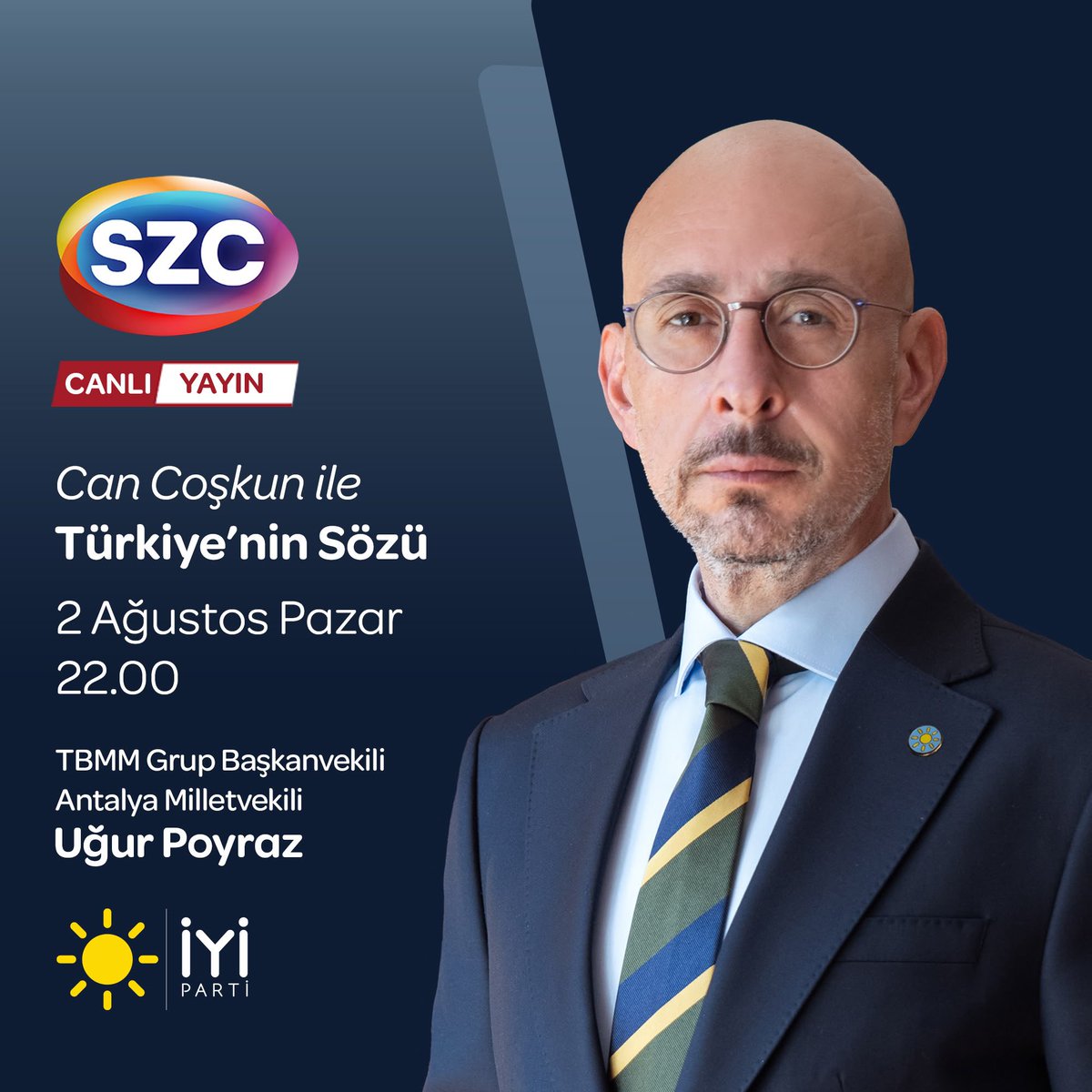 UGUR__POYRAZ's tweet photo. Bu akşam saat:22.00’de @szctelevizyonu’nda Can Coşkun @cancoskun ile Türkiye’nin Sözü programının konuğu olacağım. https://t.co/KOCHPR6bzb