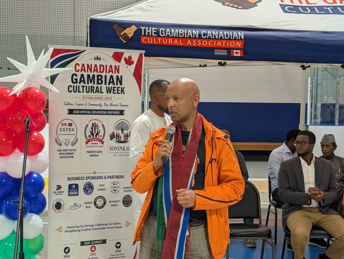 FaisalAHassan's tweet photo. Thrilled to join the Canadian Gambian Cultural Week celebration this afternoon! Thank you to the organizers and volunteers for making it happen. #UnityInDiversity #CulturalWeek #YSW #ONpoli #TOpoli https://t.co/tsUTjM4ibr