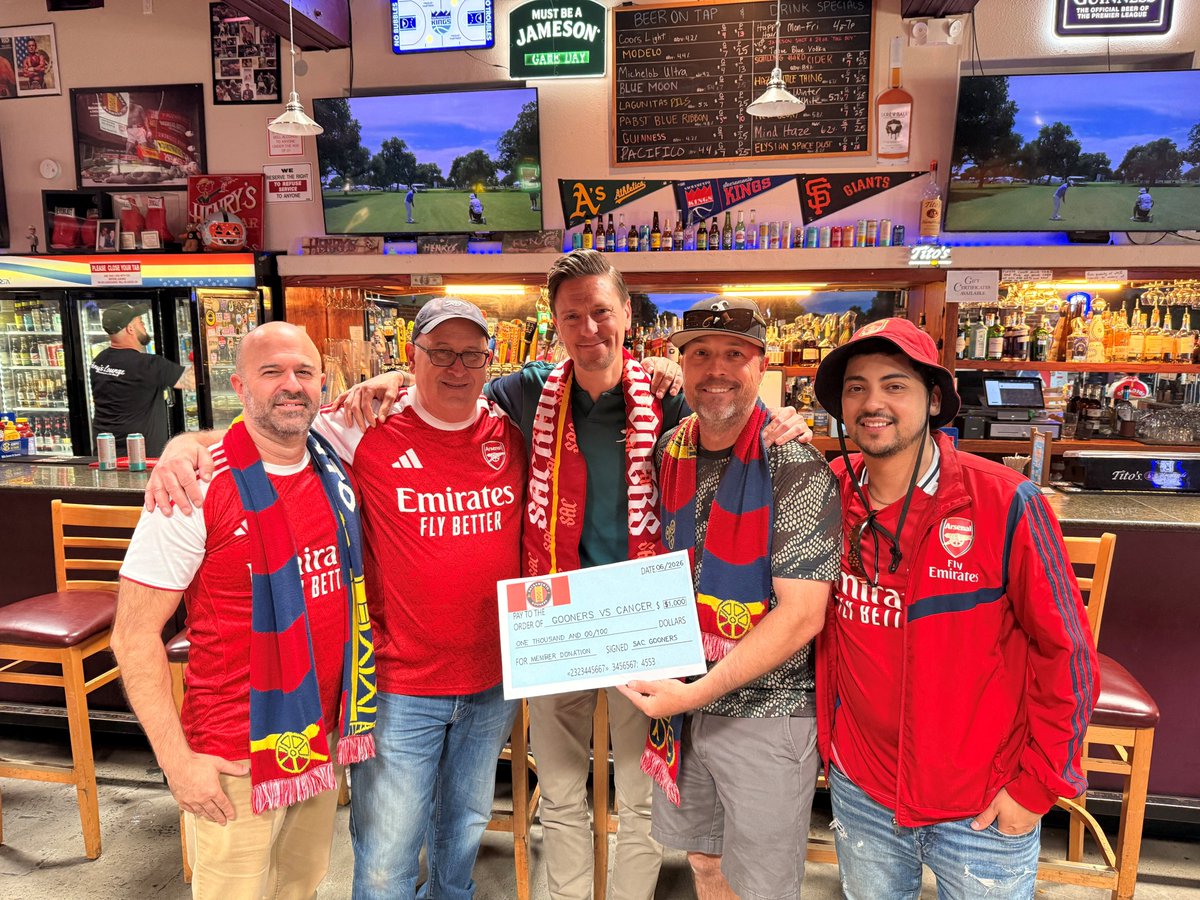 GoonersVCancer's tweet photo. And thank you to the @SacGooners of Sacramento, California, one of the legion of @arsenalamerica branches that have community and charity foremost in their minds. 

The recently also raised and donated $1000 to GVC via a scarf sale and other efforts!

(3/4) https://t.co/1oEt3zwvTX