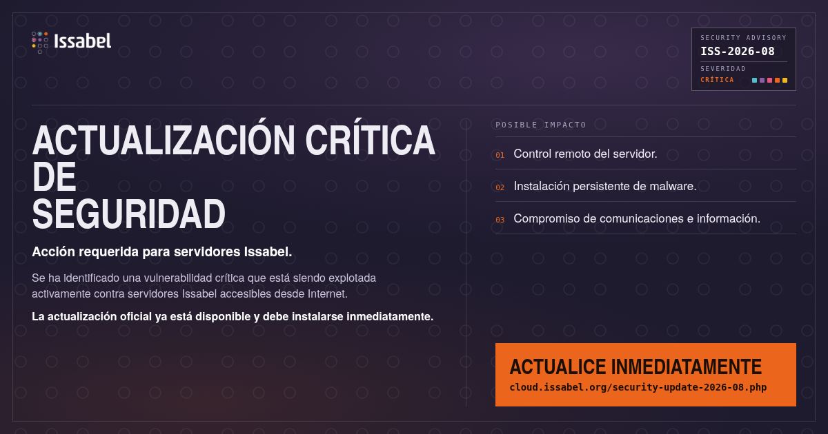 IssabelIP's tweet photo. Security Advisory oficial.

https://t.co/Z0Odnvypma https://t.co/CFXiqw0M3s