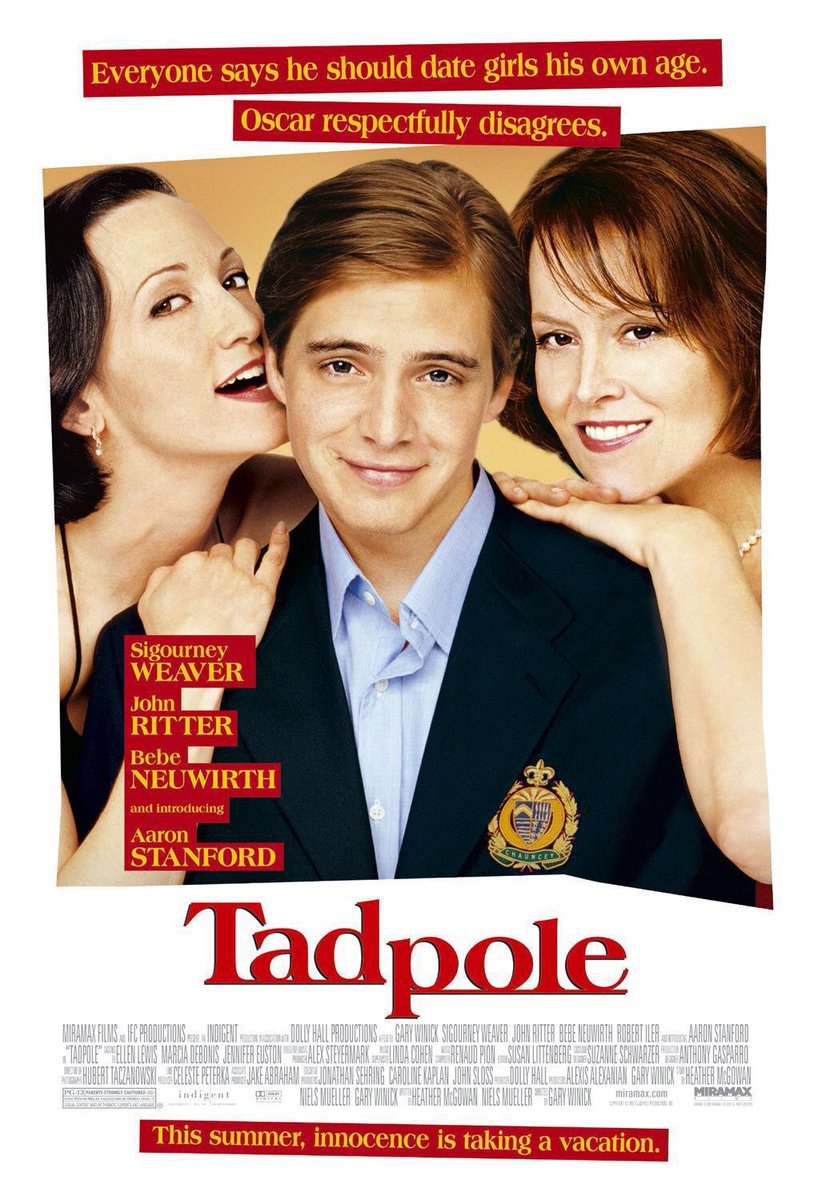 FilmNewsNos's tweet photo. 🎬MOVIE HISTORY: 24 years ago today, August 2, 2002, the movie ‘Tadpole’ opened in theaters!
#AaronStanford #SigourneyWeaver #BebeNeuwirth #JohnRitter #RobertIler #KateMara #AdamLeFevre #PeterAppel #RonRifkin #AliciaVanCouvering #PaulButler #HopeChernov #JohnFeltch #GaryWinick https://t.co/fnPC3LszkW