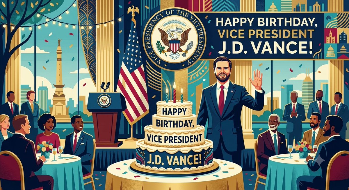 onYo94444's tweet photo. @WhiteHouse @JDVance Happy Birthday, Vice President Vance! God bless you 🙏 https://t.co/KW85opu2tH