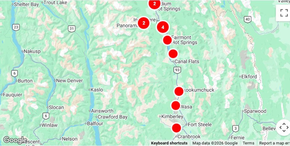 bchydro's tweet photo. Crews continue their restoration efforts following wildfire-related damage that has left nearly 18,000 customers without power in the East Kootenays. Read our operational update: https://t.co/2KglLpRzmV https://t.co/Re55sr5neN