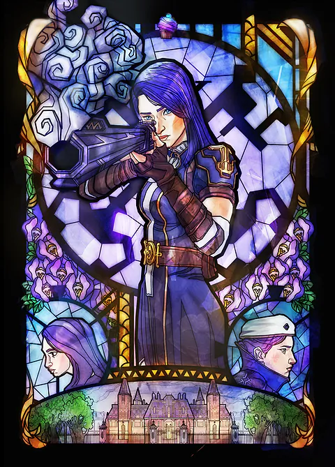 stillcaitvi's tweet photo. New Caitlyn and Vi Stained Glass Metal Posters! 🩷💜

Link down below https://t.co/T5Ld6BeRGG