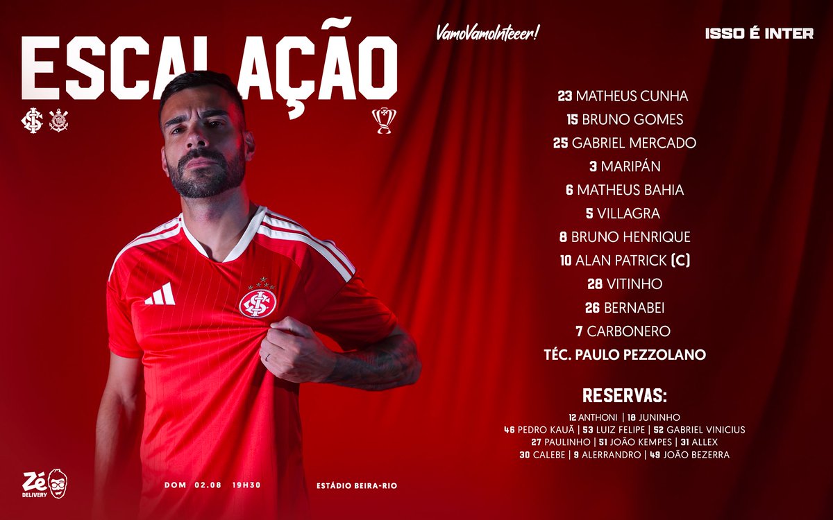 SCInternacional's tweet photo. 📝 INTER ESCALADO! 🔥 https://t.co/f9Aoc8uF1N