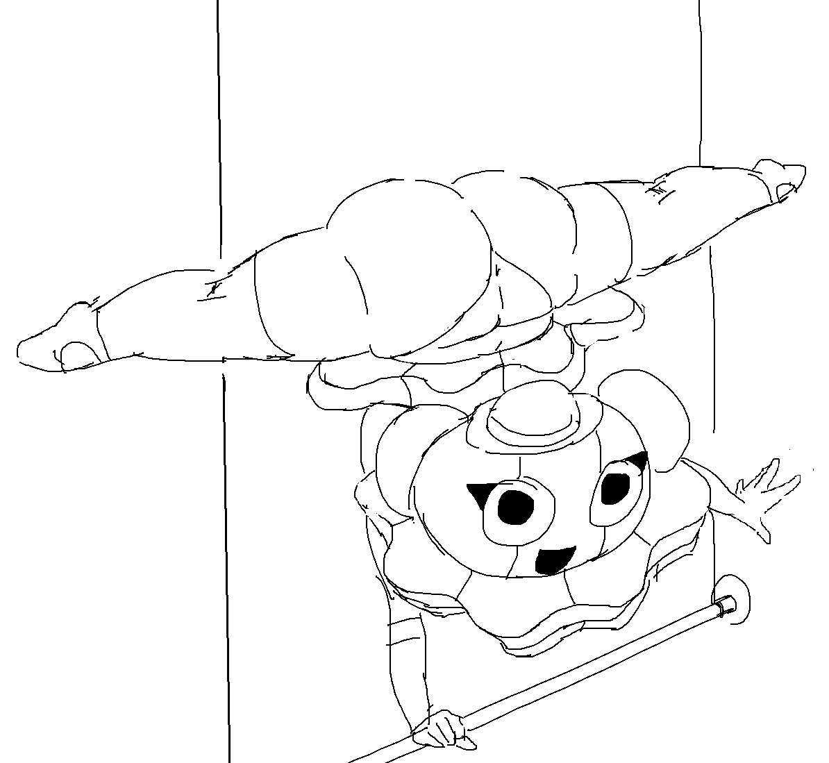 stinky_peanut's tweet photo. endacopia rocks, go play it. doodled the trapezist https://t.co/rW0oA1fSCo