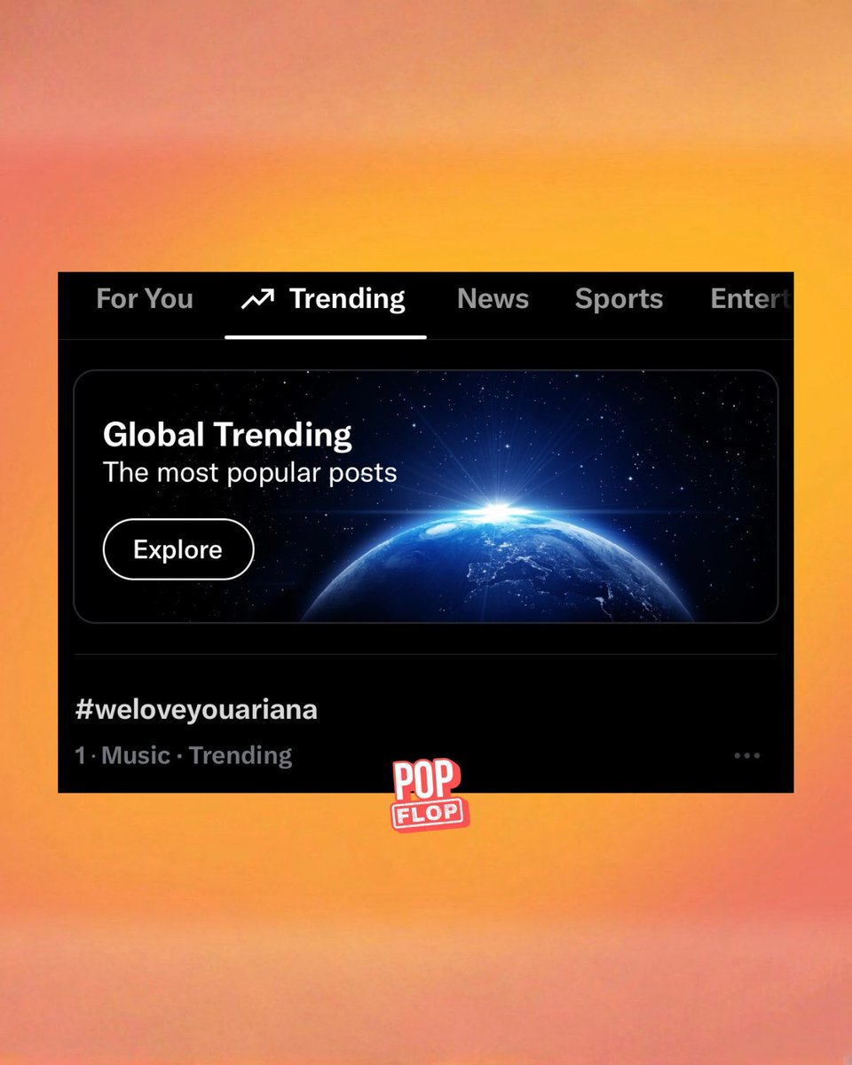 ThePopFlop's tweet photo. “weloveyouariana” is trending at #1 in the US on Twitter / X, with fans defending Ariana Grande against the speculation about her health that led her to step back from the public eye. https://t.co/NDvT1aG6Y1