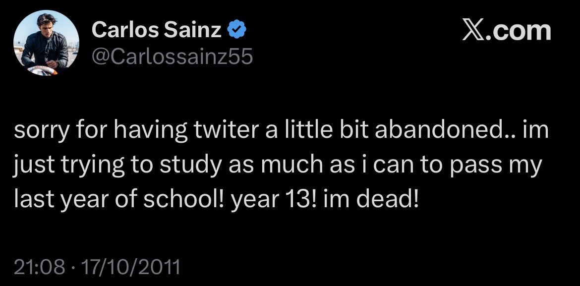 milkovichest's tweet photo. love that everyone is quoting this with oscar, franco and other drivers that are clearly very proud they finished school and forgetting the funnier option: drivers that finished school and hated it. https://t.co/VDhpKmBN5p