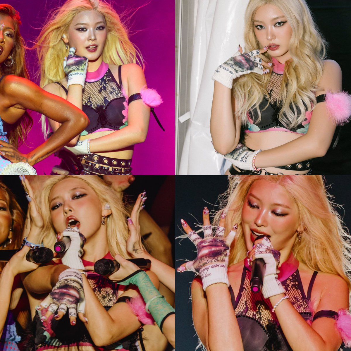 meiyokstar's tweet photo. Oomf point out that Yoonchae was wearing little Mia’s bracelet during the performance too🥹😭 https://t.co/ULWIOtMSZh