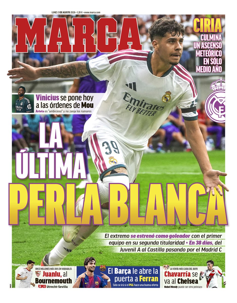 marca's tweet photo. #LaPortada 🗞️ 'La última perla blanca' https://t.co/z5MyyzmI2A