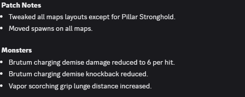 PillarChase_2's tweet photo. Patch Notes https://t.co/wqd1irEZ44