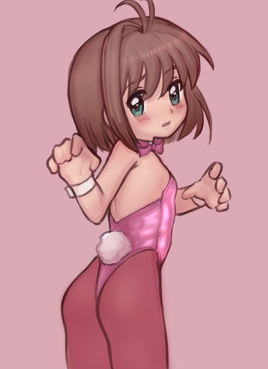 crabeggfuyung's tweet photo. happy bunny day from a dubiously willing sakura https://t.co/kenOigkiui