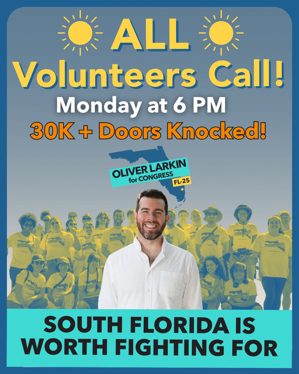 OliverALarkin's tweet photo. TOMORROW at 6:00 PM: join us for our next all-volunteer call!

Hear updates directly from Oliver and find out how YOU can help us win this race.

Sign up to back a candidate who'll tell the truth about Trump on Fox News. https://t.co/moYpoqVOa2