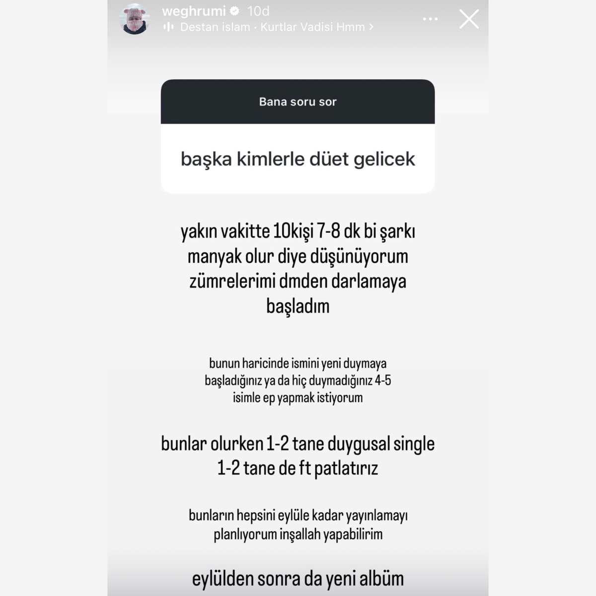 has1nrumi's tweet photo. - motiveyle takipleşiyon
- uzi övüyor okey der
- eray mansur dünden razı
- egede gelir

topla ekibi o 8-10 dklik şarkıyı sal kurtar bu piyasadan @weghrumi https://t.co/gHzF7pWkcG