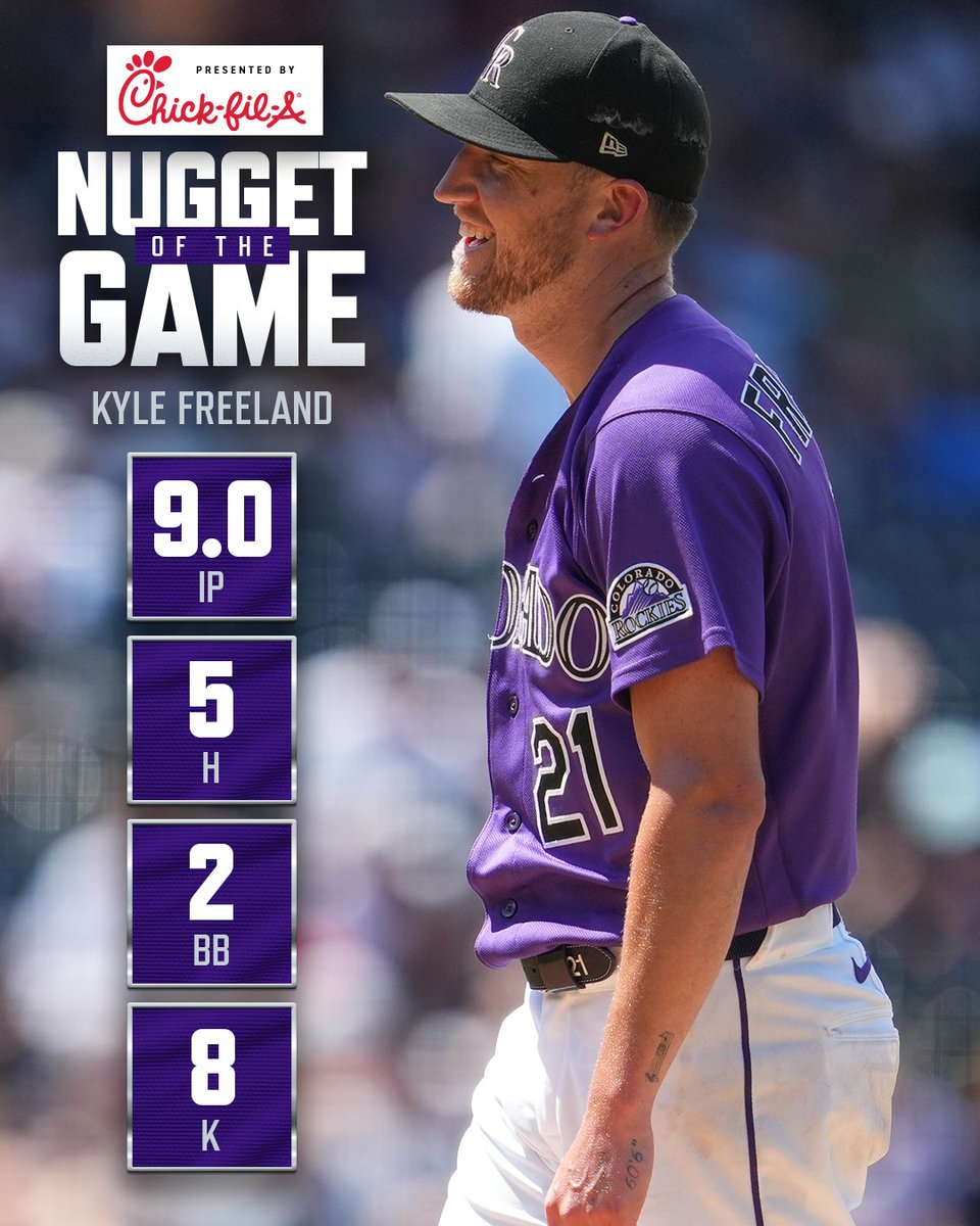 Rockies's tweet photo. What a day for Freeland 💜 https://t.co/xdm3U4CJND