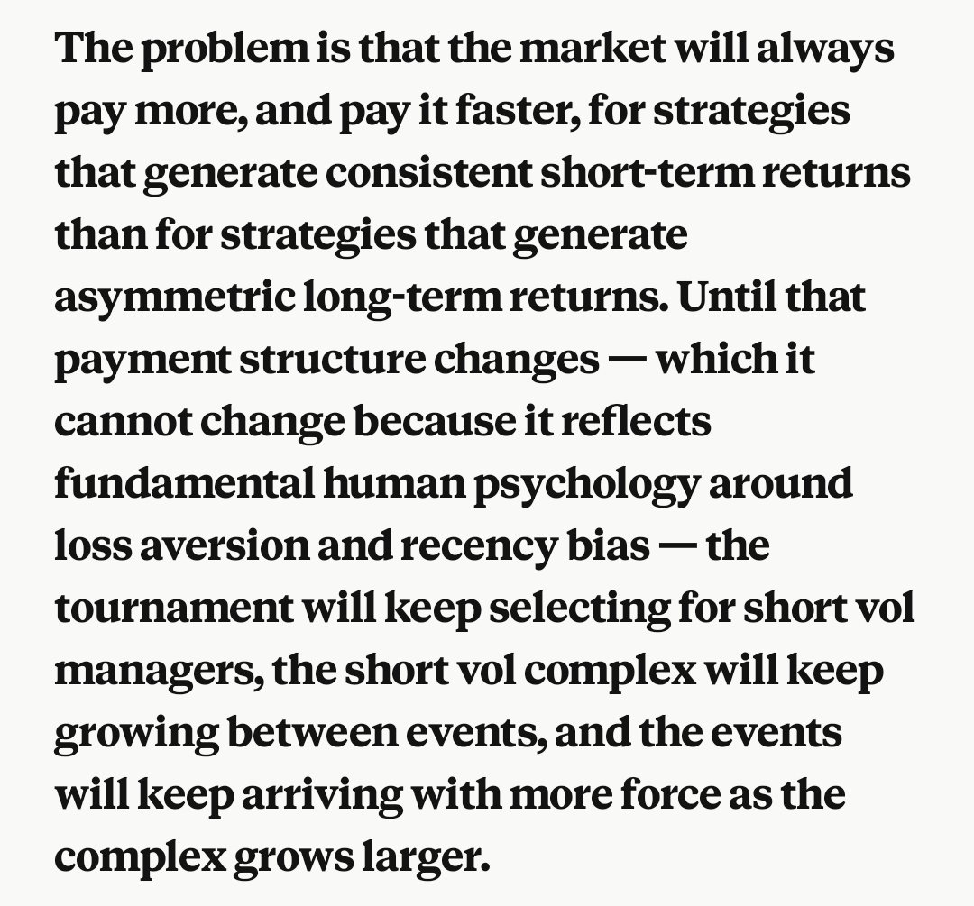 BenjaminHaskel's tweet photo. @KrisAbdelmessih @matt_levine @ByrneHobart @TheFlowHorse @richardcraib @LepoulpePoulpo @BuBarrelBull @PelionCap @ElmWealth Excellect. Market Structure. Leo's results are not mistakes, greed, or ignorance. The product of market incentives driving capital to generate the highest Sharpe ratios, most consistent monthly returns, most impressive risk-adjusted numbers over any 12-36 month evaluation window https://t.co/441uf2NsJU