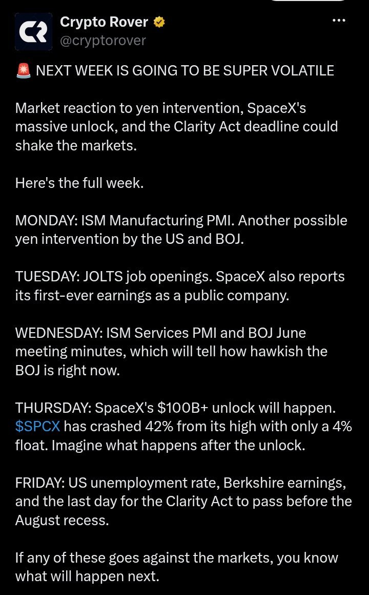 JohnEVelek's tweet photo. Expect a wild week. Watch Japan https://t.co/jG5DUUwcoG
